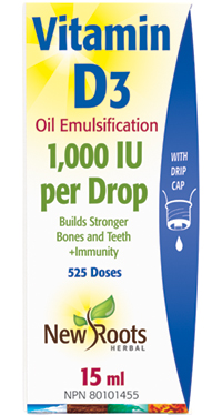 Vitamin D3 (Oil Emulsification) · 1,000 IU per Drop
